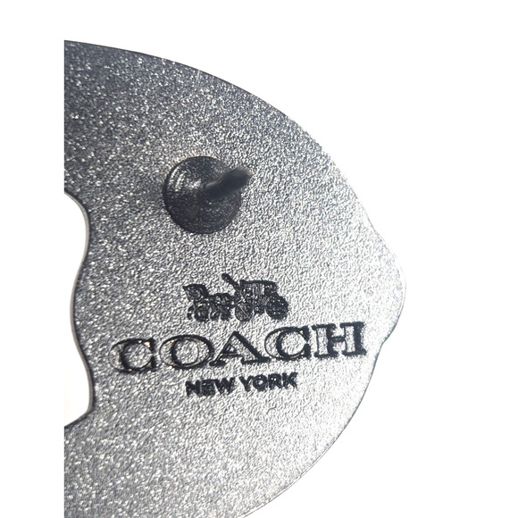 Coach New York Red Letter C Silver Tone Enamel Lapel Pin Fashion Jewelry Promo - Picture 5 of 6